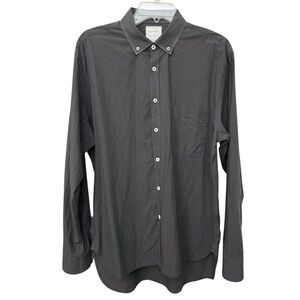 Billy Reid Slim Cut Button Down Dress Shirt Men’s Size XL Charcoal Grey Cotton